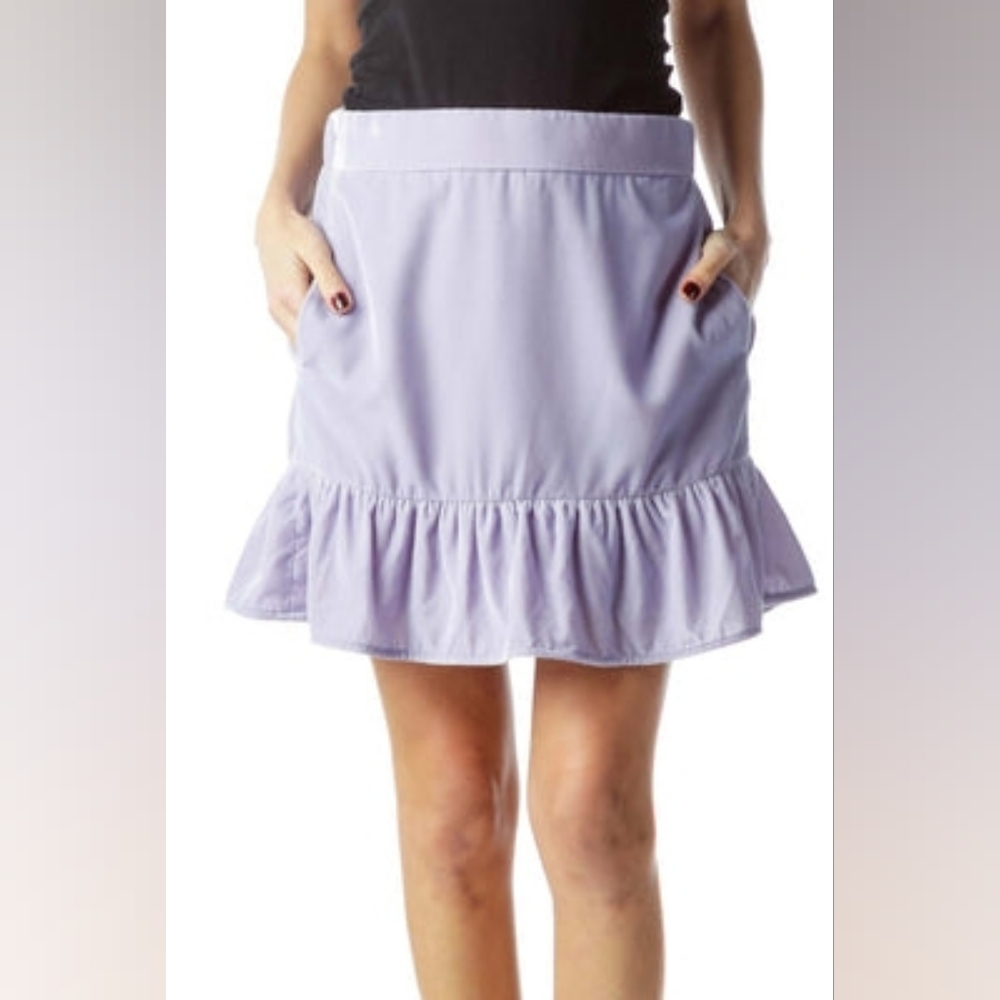 J Crew Purple Velvet Pastel Goth Kawaii Mini Skirt Medium Nwt